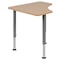 Flash Furniture Triangle Natural Collaborative Desk, For Home and Classroom XU-SF-1003-NAT-A-GG - alternate 4